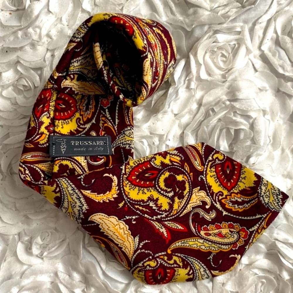 New‎ Trussardi mens silk tie